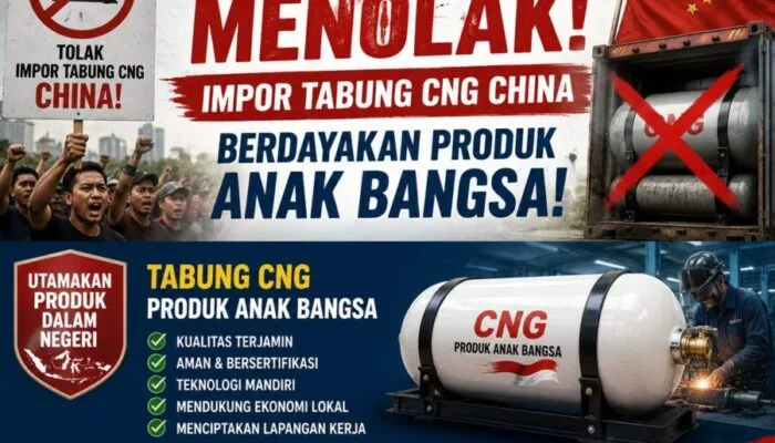 PNIB : Tolak Impor Tabung CNG China, Berdayakan Produk Anak Bangsa