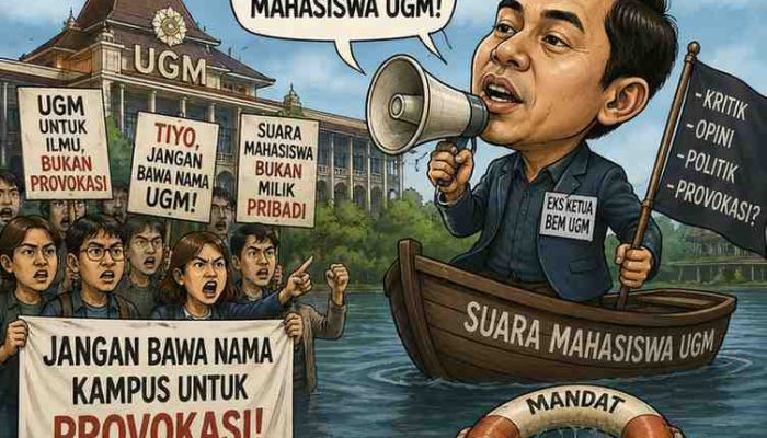 Mengaku Mahasiswa Gelar Demo Tiyo Ardianto, Polemik Representasi Nama UGM Kian Menghangat