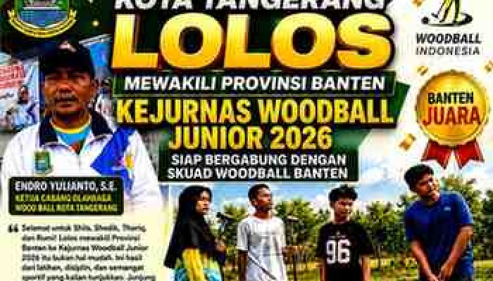 4 Atlet Muda Kota Tangerang Lolos Mewakili Banten di Kejurnas Woodball Junior 2026
