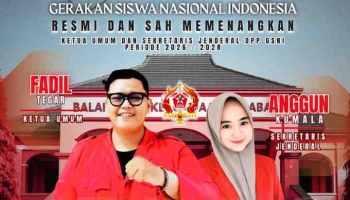 Kongres GSNI 2026 Tetapkan M Fadil Tegar Syafian dan Anggun Kumala Sari Pimpin Periode 2026–2028