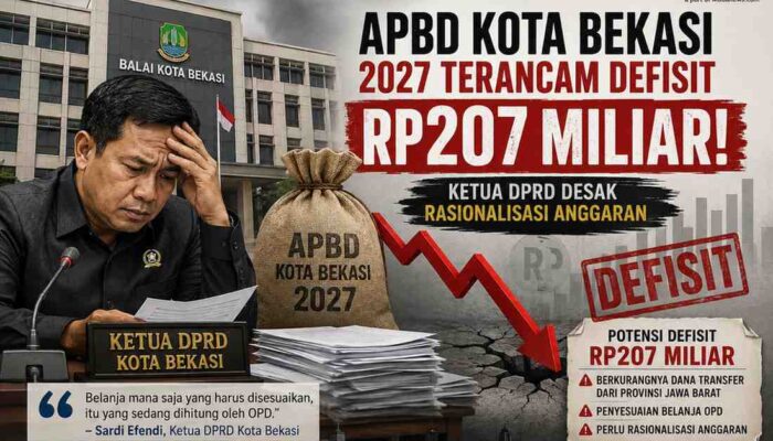 APBD Kota Bekasi 2027 Terancam Defisit Rp207 Miliar, DPRD Desak Pemkot Rasionalisasi Anggaran