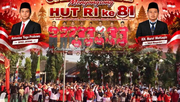 Sambut HUT RI ke 81 DPD PSI Demak Gelar Jalan Sehat