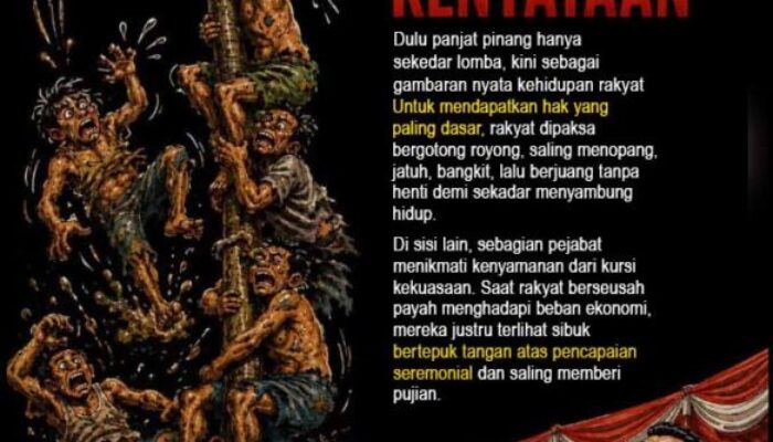 Viral Poster Panjat Pinang Jelang 17 Agustus, Realita Beratnya Kondisi Ekonomi Rakyat Saat Ini