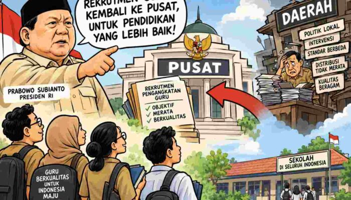 Prabowo Ungkap Rencana Rekrutmen Guru Kembali ke Pemerintah Pusat
