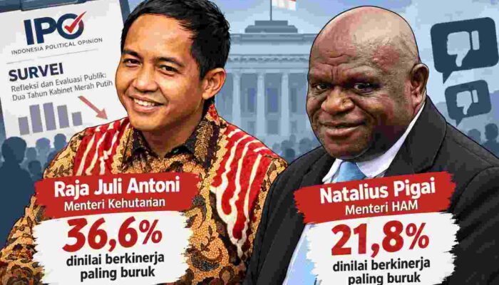 Survei IPO: Raja Juli Antoni dan Natalius Pigai Disorot dalam Penilaian Kinerja Menteri