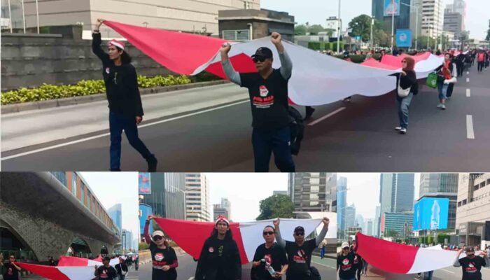 Kirab Merah Putih PNIB Jakarta, Serukan Persatuan Santri dan Pemuda di Tengah Krisis Multidimensi